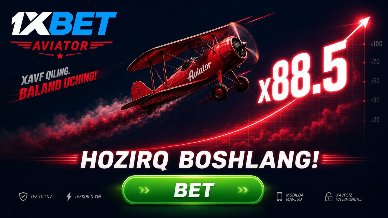 1xBet mobil ilova Aviator crash game yuklab olish Android iOS
